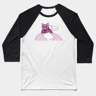 Dissertation Cat Baseball T-Shirt